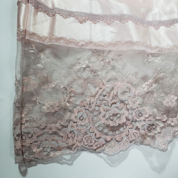 Rare vintage pink Colesce Couture two piece négligée set slip dressing gown - Picture 12 of 15